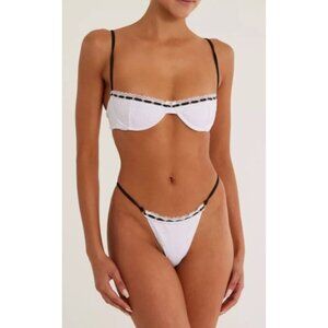 SAME Los Angeles  Swim Bikiny Bottom High-Rise Size Small Underwire White Demi